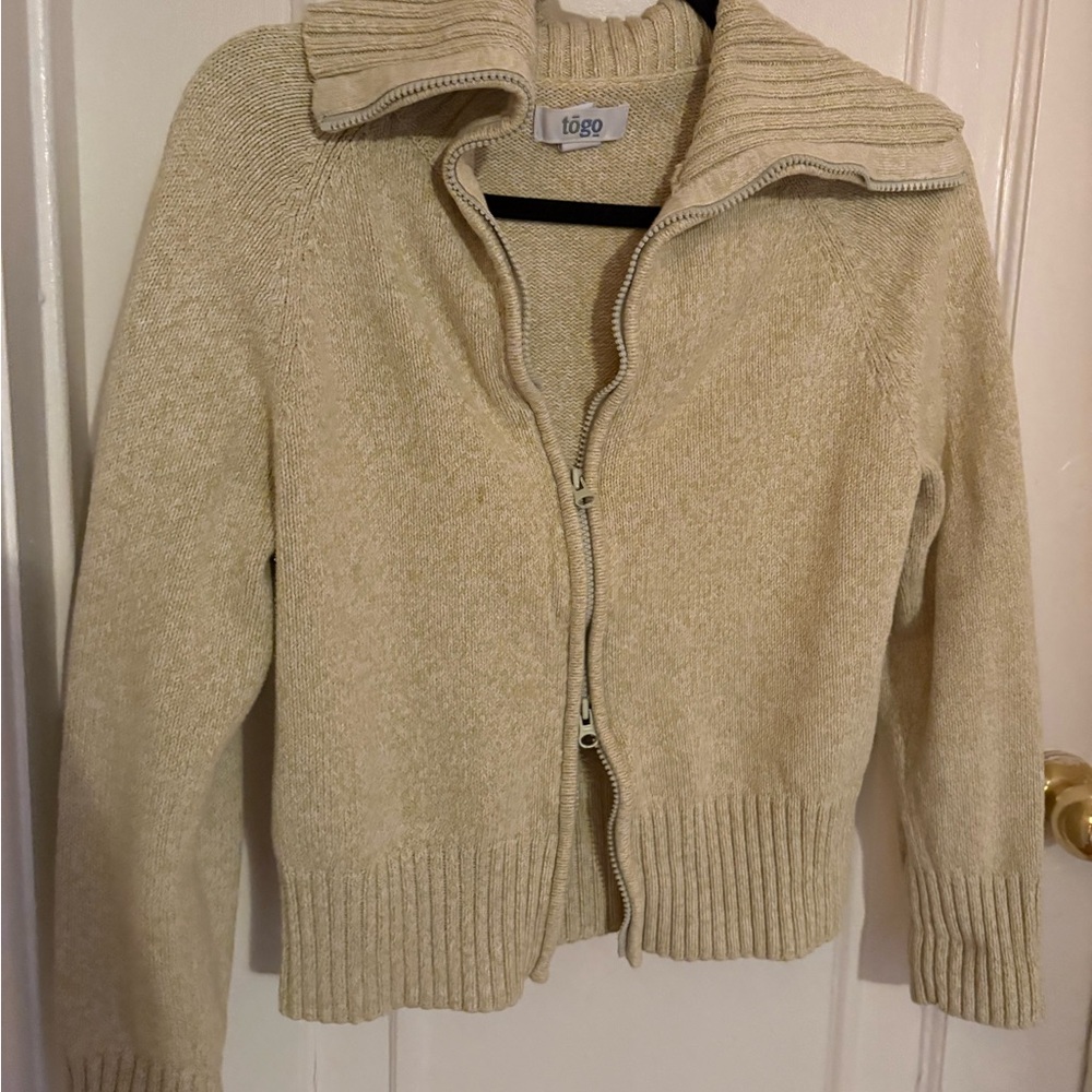 Togo Women's Cream Cardigan Sweater